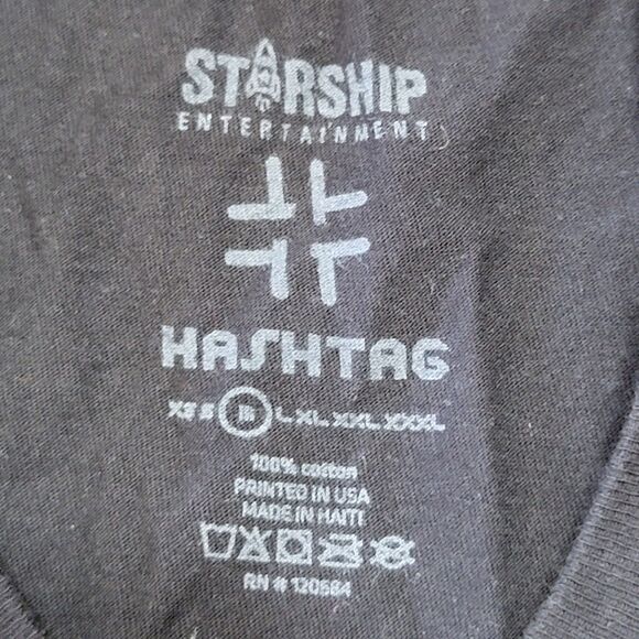 Monsta X SS Black Unisex Tee Kpop Starship - Size Medium - Picture 4 of 4